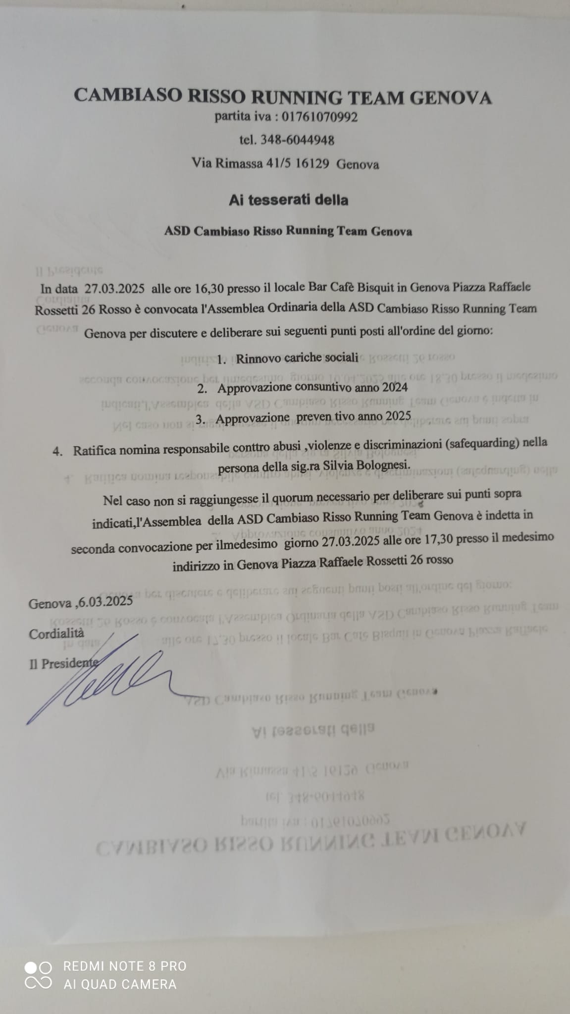 Convocazione assemblea ordinaria 2025.